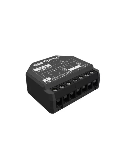 Shelly 2PM Gen3 WiFi + Bluetooth, két áramkörös okosrelé, áramfogyasztás-méréssel, redőnyvezérléssel (ALL-REL-PLUS2PM-R3)