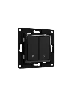 Shelly Wall Switch fali villanykapcsoló, 2 gombos fekete