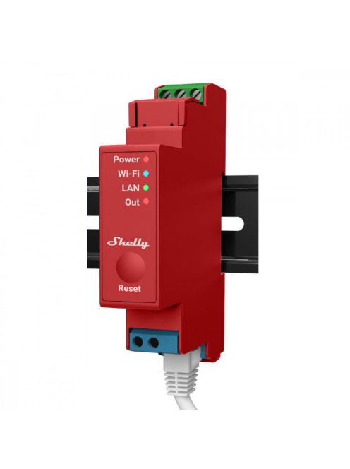 Shelly PRO 1PM DIN-sínre szerelhető WiFi + Ethernet kompatibilis, 16A okosrelé, áramfogyasztás-méréssel