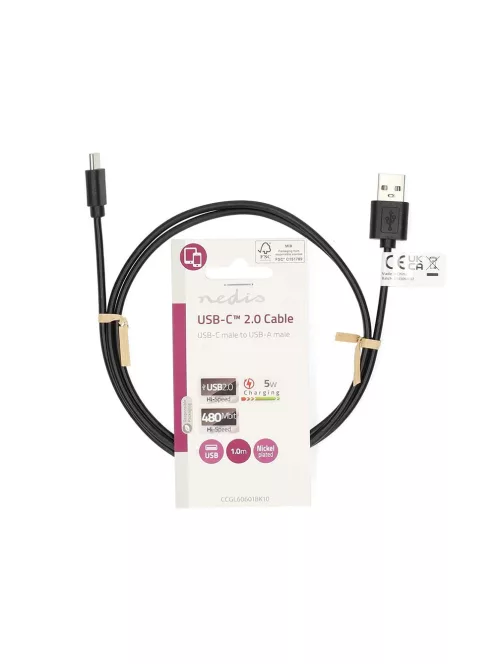 Nedis CCGL60601BK10 USB-A / USB-C kábel