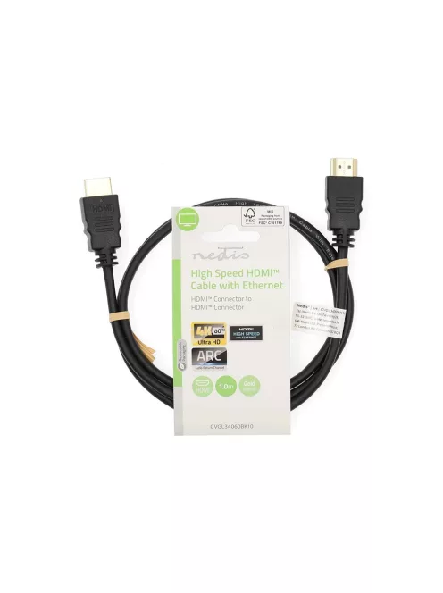Nedis CVGL34060BK10 HDMI-HDMI kábel 1m