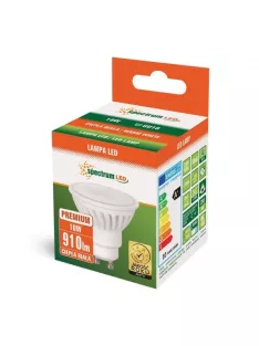   LED GU10 230V 10W SMD WW 100° Prémium, kerámia, fehér (WOJ14308)