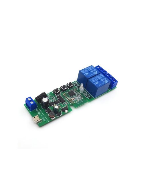 SmartWise 5V-32V két áramkörös, Zigbee + RF NO/NC okosrelé (SMW-REL-532V-2RF-ZB)