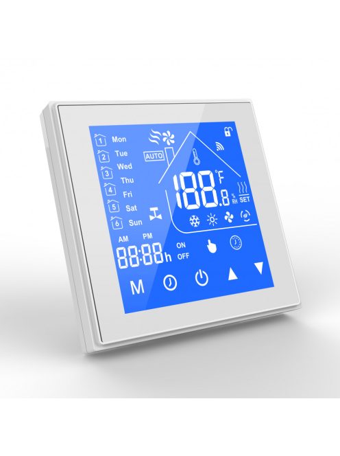 SmartWise WiFi-s okos termosztát, eWeLink app kompatibilis, 'B' típus (16A), fehér