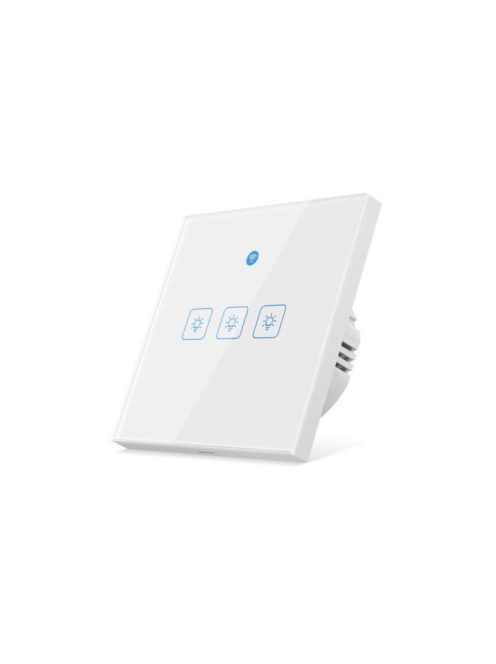 eWeLink app kompatibilis, mozgásérzékelős három gombos okos WiFi villanykapcsoló (fehér) (NON-KAP-RAD2)