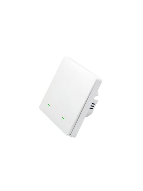 SmartWise B2W LN WiFi + RF, két gombos, eWeLink app-os okos villanykapcsoló (SMW-KAP-B2LNW)
