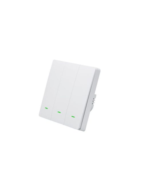 SmartWise B3W LN WiFi + RF, három gombos, eWeLink app-os okos villanykapcsoló (SMW-KAP-B3LNW)