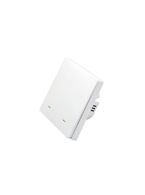 SmartWise B2-LN-ZB két gombos okos Zigbee 3.0 villanykapcsoló (fehér) (SMW-KAP-B2LNW-ZB)