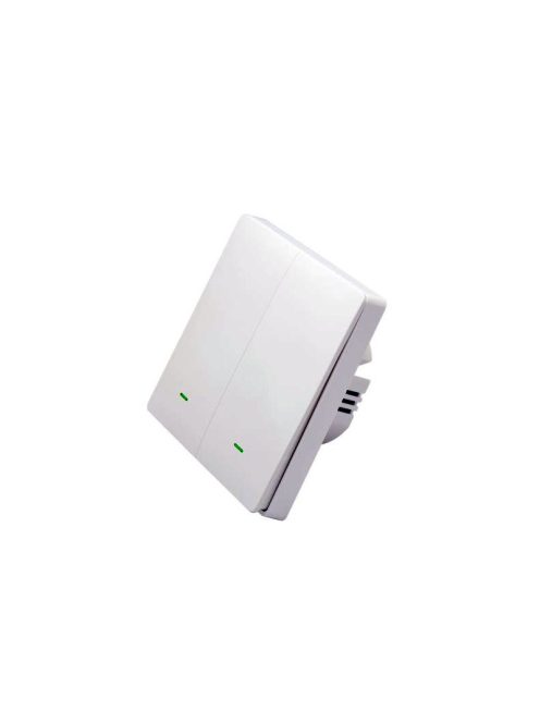 SmartWise B2LW WiFi + RF, két gombos, eWeLink app-os okos villanykapcsoló (SMW-KAP-B2LW)