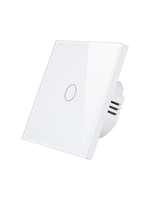 SmartWise Z1 UNI (L és L+N) Zigbee + RF, érintős egy gombos okos villanykapcsoló (fehér) (fázissal, vagy fázis nélkül is beköthető)