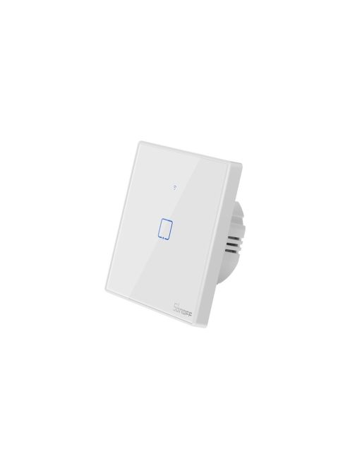 Sonoff TX T2 EU 1C WiFi + RF vezérlésű, távvezérelhető, érintős villanykapcsoló (fehér, kerettel) (SON-KAP-TXT21)