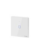 Sonoff TX T2 EU 1C WiFi + RF vezérlésű, távvezérelhető, érintős villanykapcsoló (fehér, kerettel) (SON-KAP-TXT21)