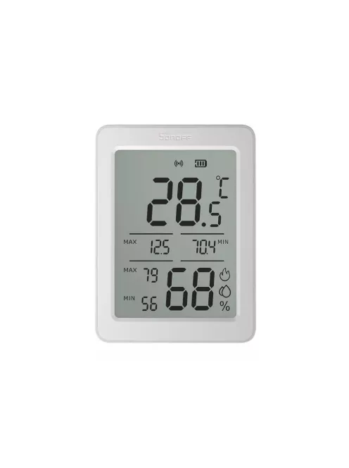 SONOFF AirGuard TH hőmérséklet és pára érzékelő, Zigbee - fehér (SON-KIE-SNZB02DR2-ZB)