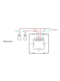   Sonoff NSPanel WiFi-s két gombos okos villanykapcsoló, érintős LED kijelzővel (SON-KAP-NSP2)