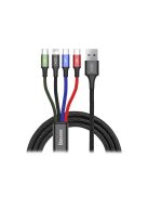 Baseus Fast 4 az 1-ben USB-kábel 2xUSB-C / Lightning / Micro 3,5A 1,2 m (fekete)