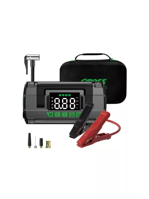 CAROSS USA T14 MAX Jump Starter hordozható indítássegítő + kompresszor + powerbank