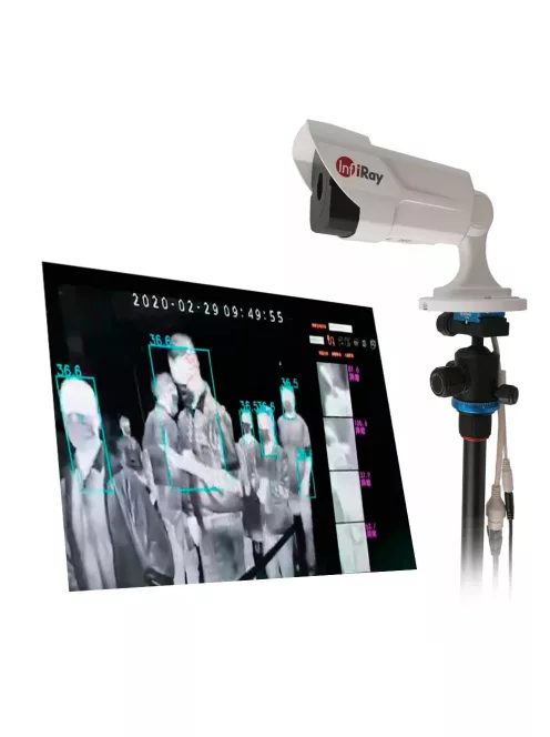InfiRay HT3003F 384x288 17µm automata testhőmérséklet mérő hőkamera állomás