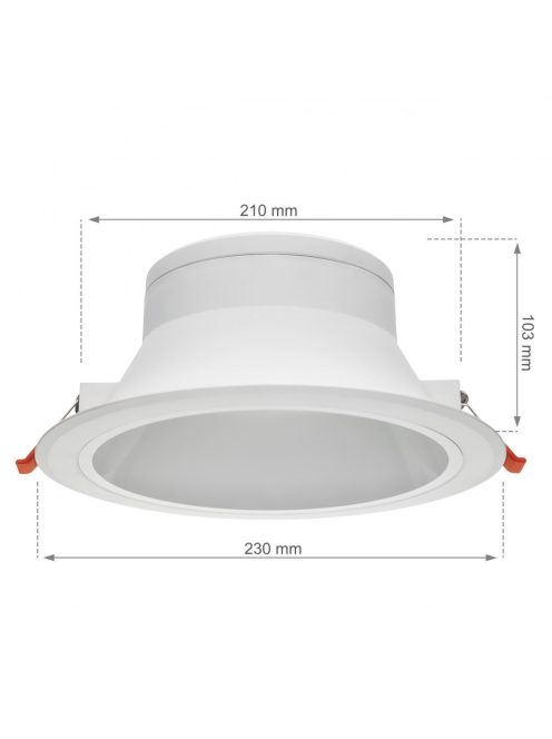 CEILINE III DOWNLIGHT 25W 2000lm NW 230V 90st IP44 230x100mm
