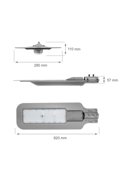 KLARK 2 230V 200W IP65 130°/80° 19500lm NW SZÜRKE (SLI027013NW)