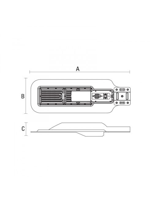 KLARK 2 230V 200W IP65 130°/80° 19500lm NW SZÜRKE (SLI027013NW)