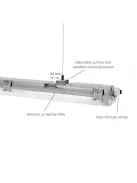 LIMEA LED SLIM Fénycső armatúra 2x60 IP65
