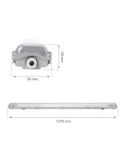LIMEA LED Fénycső armatúra SLIM 2x120 IP65 