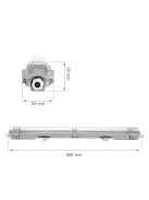 LIMEA LED SLIM  Fénycső armatúra 1x60 IP65