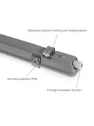 LIMEA LED Fénycső armatúra 1x60 IP65