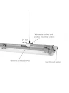 LIMEA LED_SLIM  Fénycső armatúra 1x120 IP65