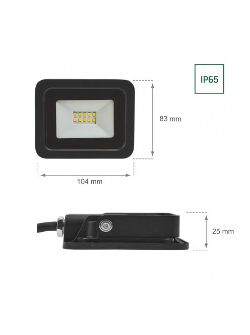 NOCTIS LUX 2 SMD 230V 10W IP65 CW fekete