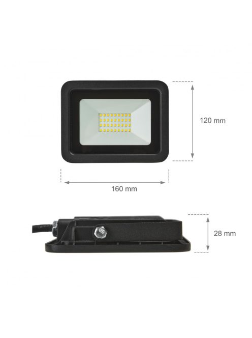 NOCTIS LUX 2 SMD 230V 30W IP65 WW fekete