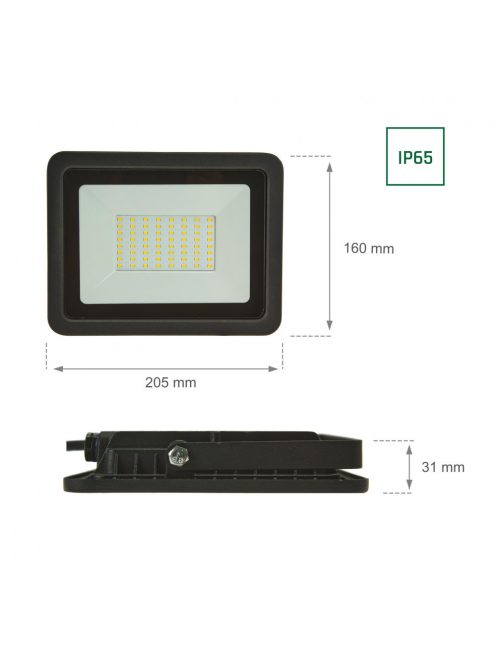 NOCTIS LUX 2 SMD 230V 50W IP65 CW fekete