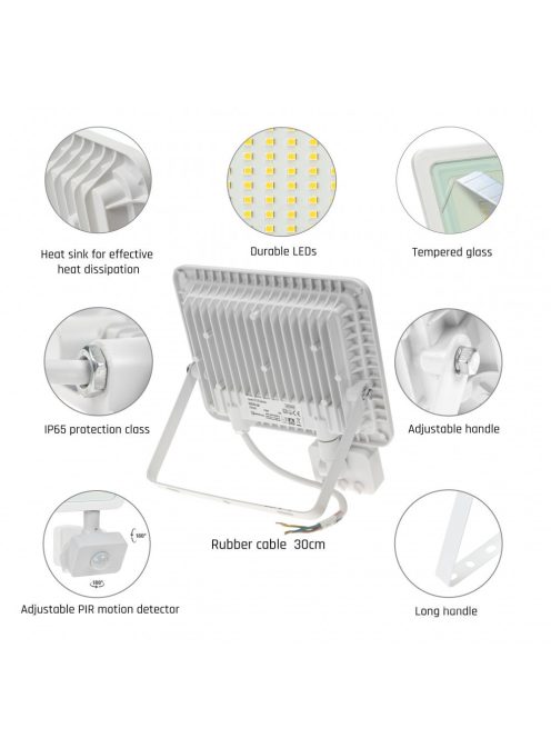 NOCTIS LUX 2 SMD 230V 50W IP44 NW fehér Mozgásérzékelős