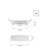 ALGINE 2in1 LED PANEL kerek 6W 560lm WW