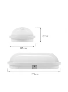   TECHNIC LAMP LED 230V 20W IP54 IK07 Ovális panel NW mozgásérzékelős