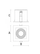 MODERN DAY GU10 IP20 93X93mm / max 10W