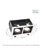 MODERN DAY GU10 IP20 93X180mm / max 2x10W