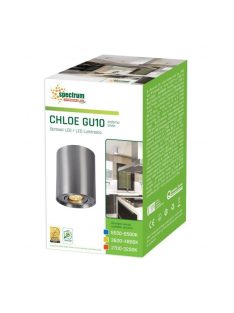 CHLOE GU10 IP20 kerek ezüst állítható
