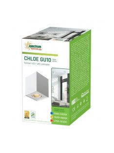 CHLOE GU10 IP20 négyszögletes fehér állítható