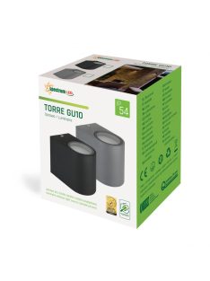 TORRE GU10 IP54 80x66x95mm / max 6W FEKETE