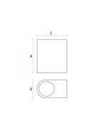 TORRE GU10 IP54 144X66X95mm / max 2x6W SZÜRKE