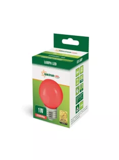 LED Kisgömb E27 230V 1W piros (WOJ11795)