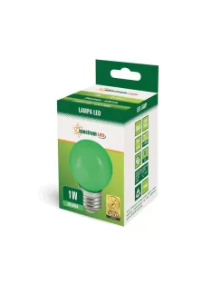 LED Kisgömb E27 230V 1W zöld (WOJ11796)
