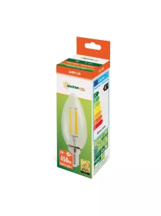 LED gyertya E14 230V 4W COG WW üveg (WOJ13874)