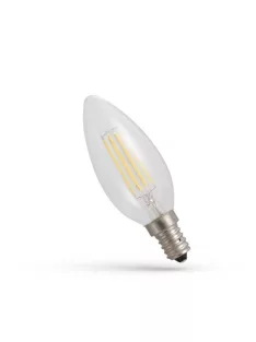 LED gyertya E14 230V 6W COG NW üveg (WOJ14388)