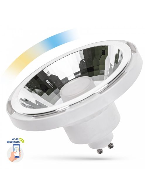 LED AR111 GU10 230V 10W SMD 30° CCT+DIMM WI-FI/BT SMART fehér házas