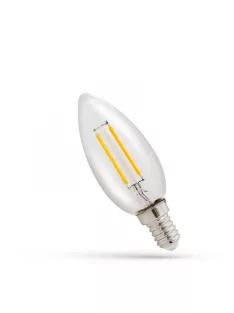   LED gyertya C35 E-14 230V 1W COG NW Áttetsző SPECTRUM (WOJ14576)