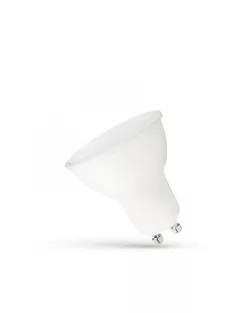   LED GU10 230V 7,5W SMD WW WITH OPÁL COVER FEHÉR PLASTIC SPECTRUM