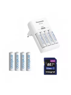   Vadkamera kiegészítő szett (Eneloop 2000 mAh AA akku x 8 + töltő + 32GB SD)