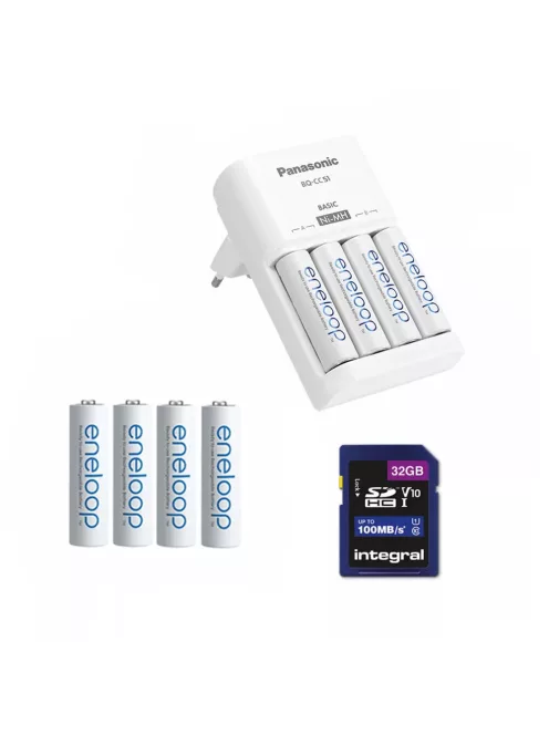 Vadkamera kiegészítő szett (Eneloop 2000 mAh AA akku x 8 + töltő + 32GB SD)